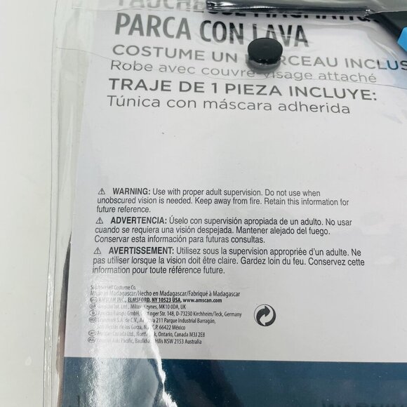 Lava Grim Reaper Robe Youth Child Boys Large 12-14 Halloween Costume Black 466 - Picture 6 of 6